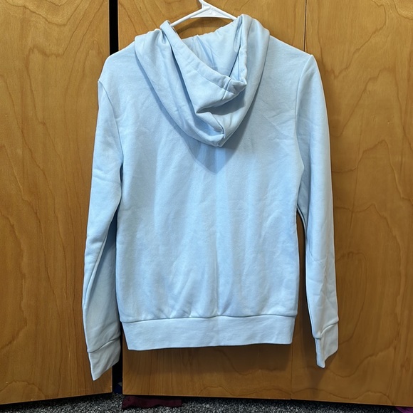 Light blue Adidas sweatshirt with hood - Picture 2 of 4